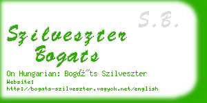 szilveszter bogats business card